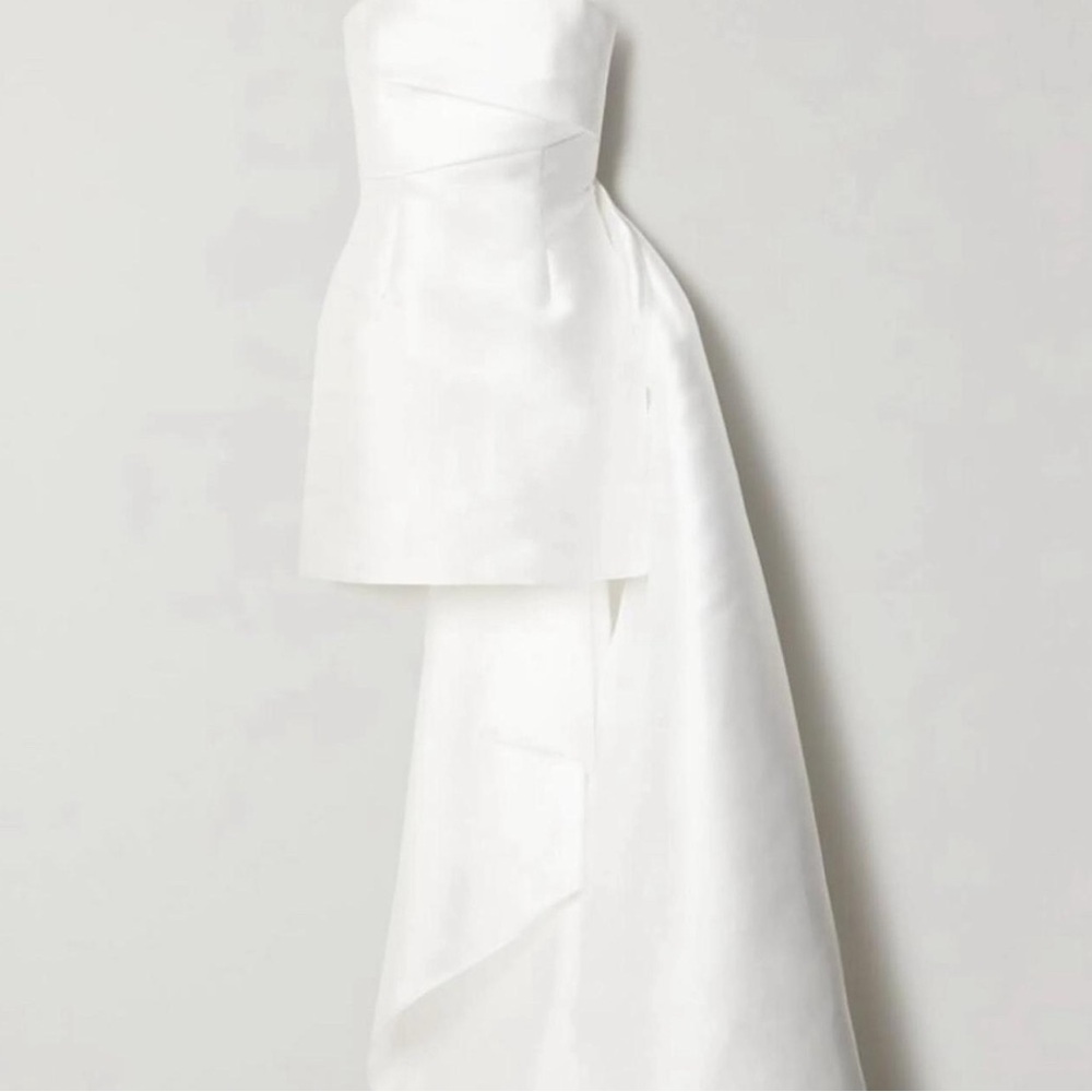Solace London White Mini Dress with Train